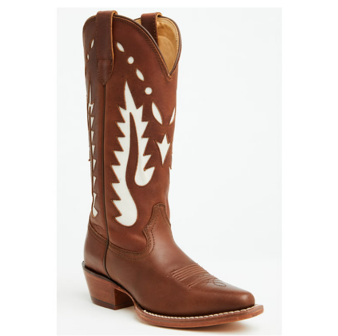 JUSTIN LADIES L2969 Western Square Toe Boots - Breakaway Moka Tan